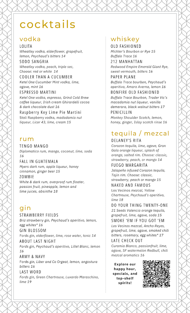 Delaney's Tavern Menu - Image 1